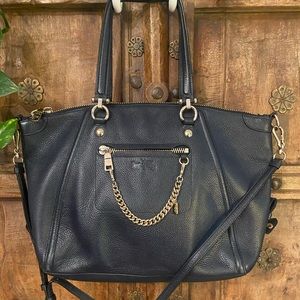 Coach Bag | Navy Blue | Gold Hardware